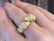 Double Lion Head Diamond and Enamel Ring in Textured - 5