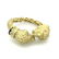 Double Lion Head Diamond and Enamel Ring in Textured - 6