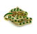 18k Yellow Gold Hanging Panther Pendant with Diamonds - 3
