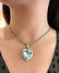 40 ct Heart Shape Aquamarine and Diamond Pendant in 18k - 2