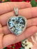 40 ct Heart Shape Aquamarine and Diamond Pendant in 18k - 3