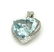 40 ct Heart Shape Aquamarine and Diamond Pendant in 18k - 5