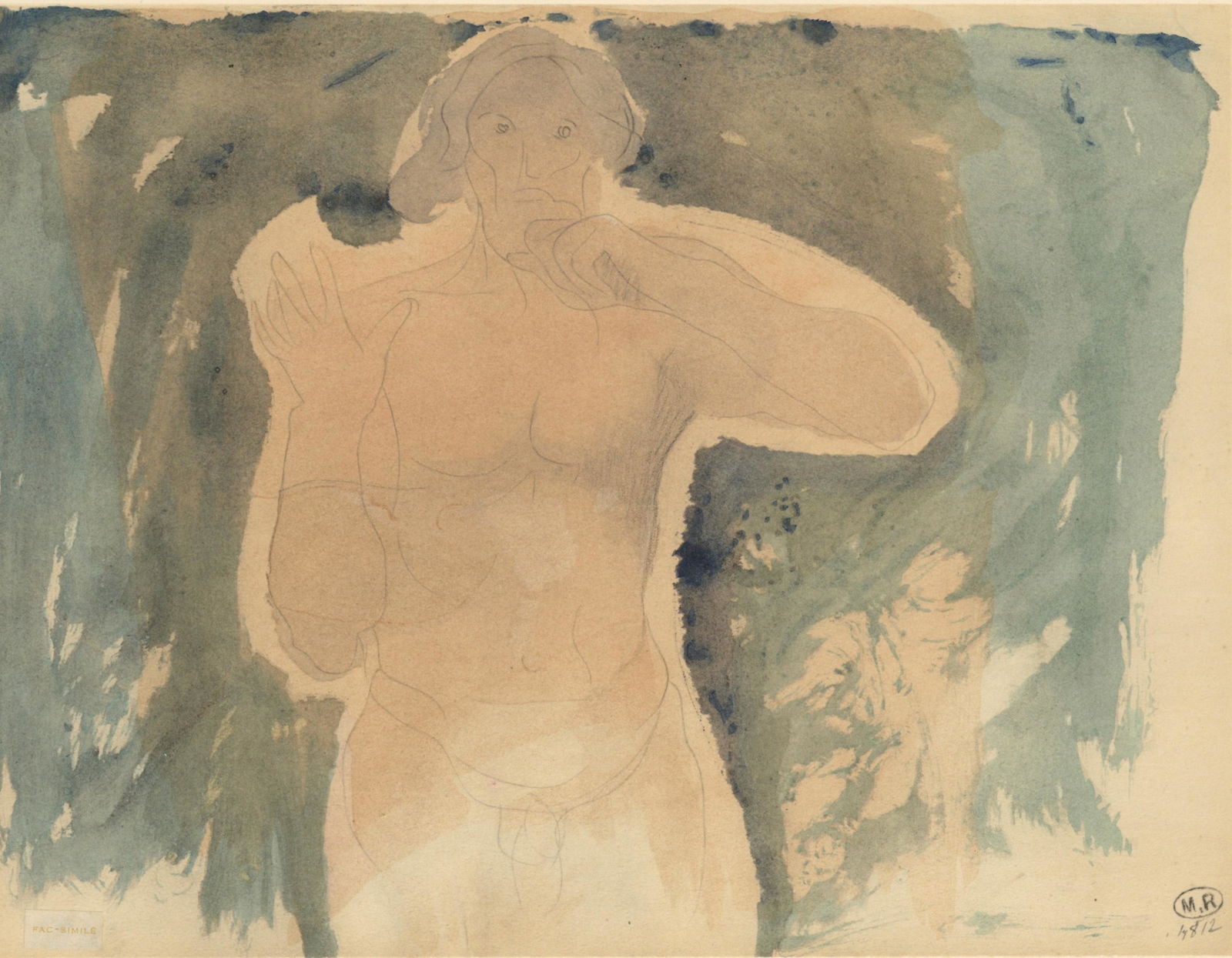 Auguste Rodin pochoir (Figure masculine) (1 of 1)