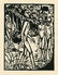 Erich Heckel "Manner am Strand" original woodcut