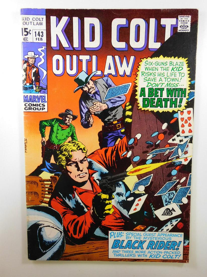 Kid Colt Outlaw #143: No Reserve! Kid Colt Outlaw #143. VG/FN Shipping: Individual Comics: Flat-rate of $9.99 (1-8 comics) or $19.99 (9+ comics) to anywhere within the contiguous U.S. International: Foreign shipping rates 
