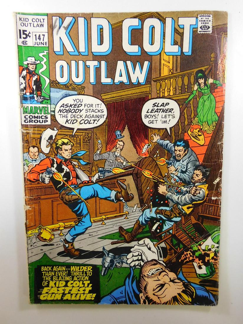 Kid Colt Outlaw #147: No Reserve! Kid Colt Outlaw #147. VG Shipping: Individual Comics: Flat-rate of $9.99 (1-8 comics) or $19.99 (9+ comics) to anywhere within the contiguous U.S. International: Foreign shipping rates are