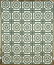 40s Green & White Mariner's Compass Antique Quilt