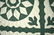 40s Green & White Mariner's Compass Antique Quilt - 7