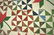 1850's Peony & Broken Dishes Quilt, Zigzag Border - 8