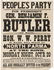 Benjamin F. Butler: Large People's Party Broadside from