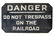 Danger Railroad Sign