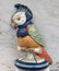19thc cast iron parrot doorstop in colorful old worn