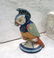 19thc cast iron parrot doorstop in colorful old worn - 2