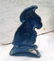 19thc cast iron parrot doorstop in colorful old worn - 3