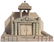 Folk Art wood church bird feeder. - 5