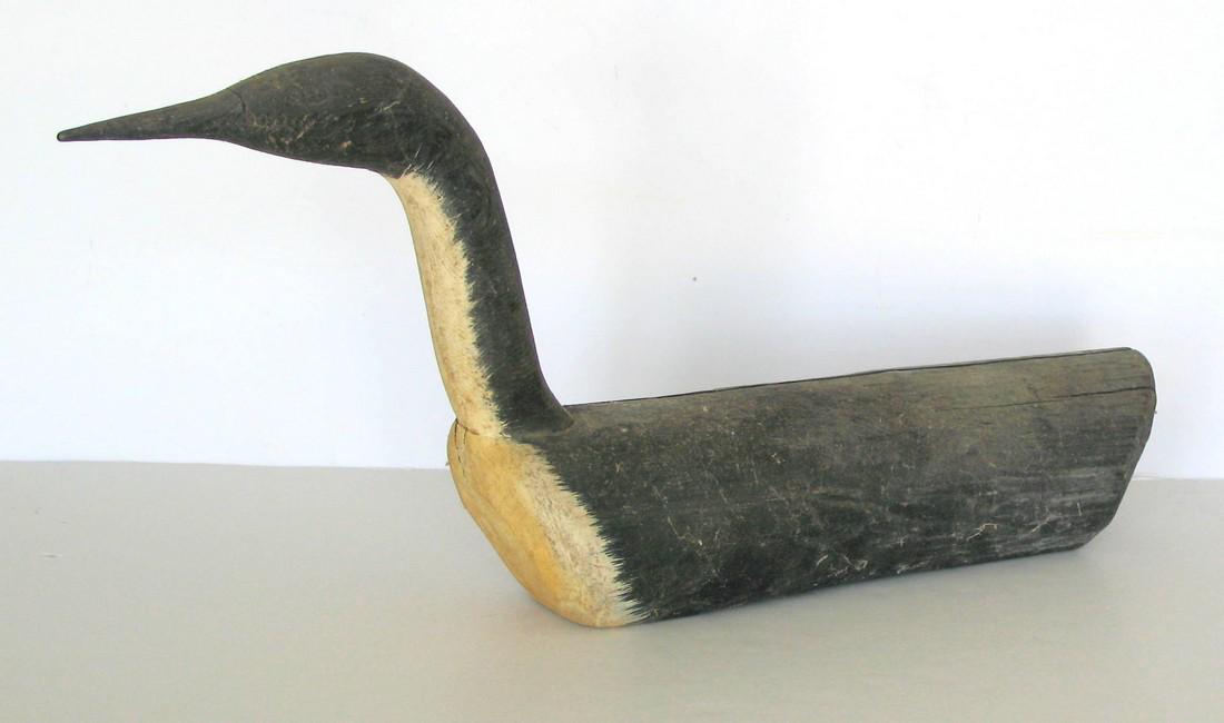 Folk art loon decoy carving. (1 of 6)