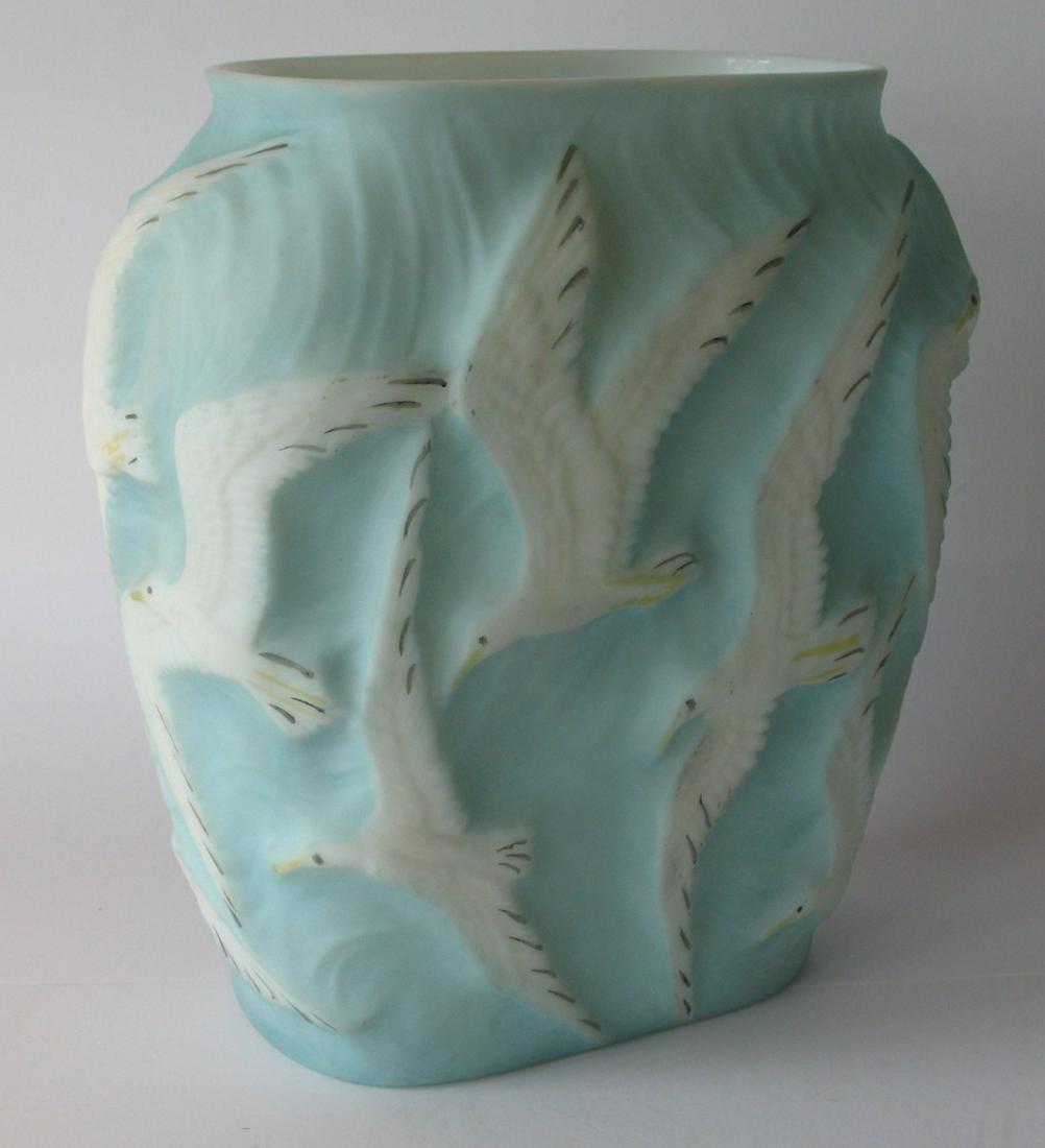 Beautiful Phoenix Glass vase with seagulls. (1 of 4)