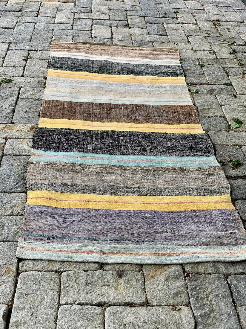 Early 20thc Rag Carpet, Quebec (1 of 3)