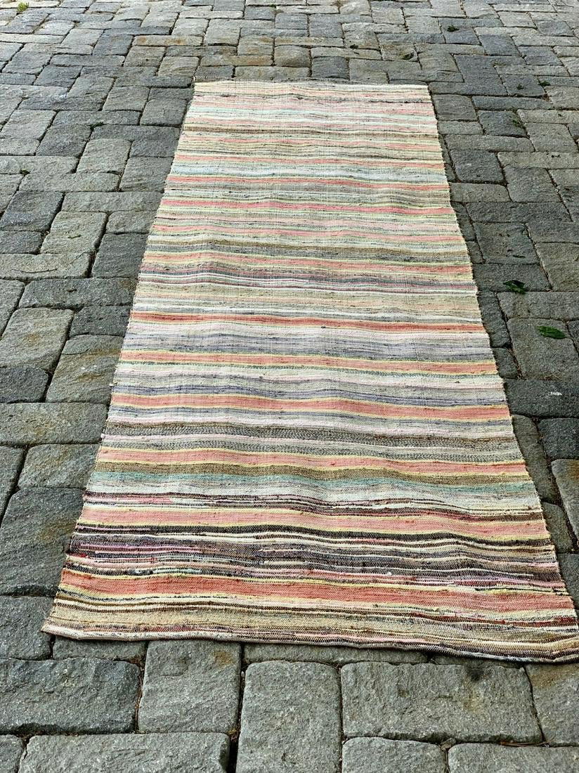 Early 20thc Rag Carpet, Quebec (1 of 3)