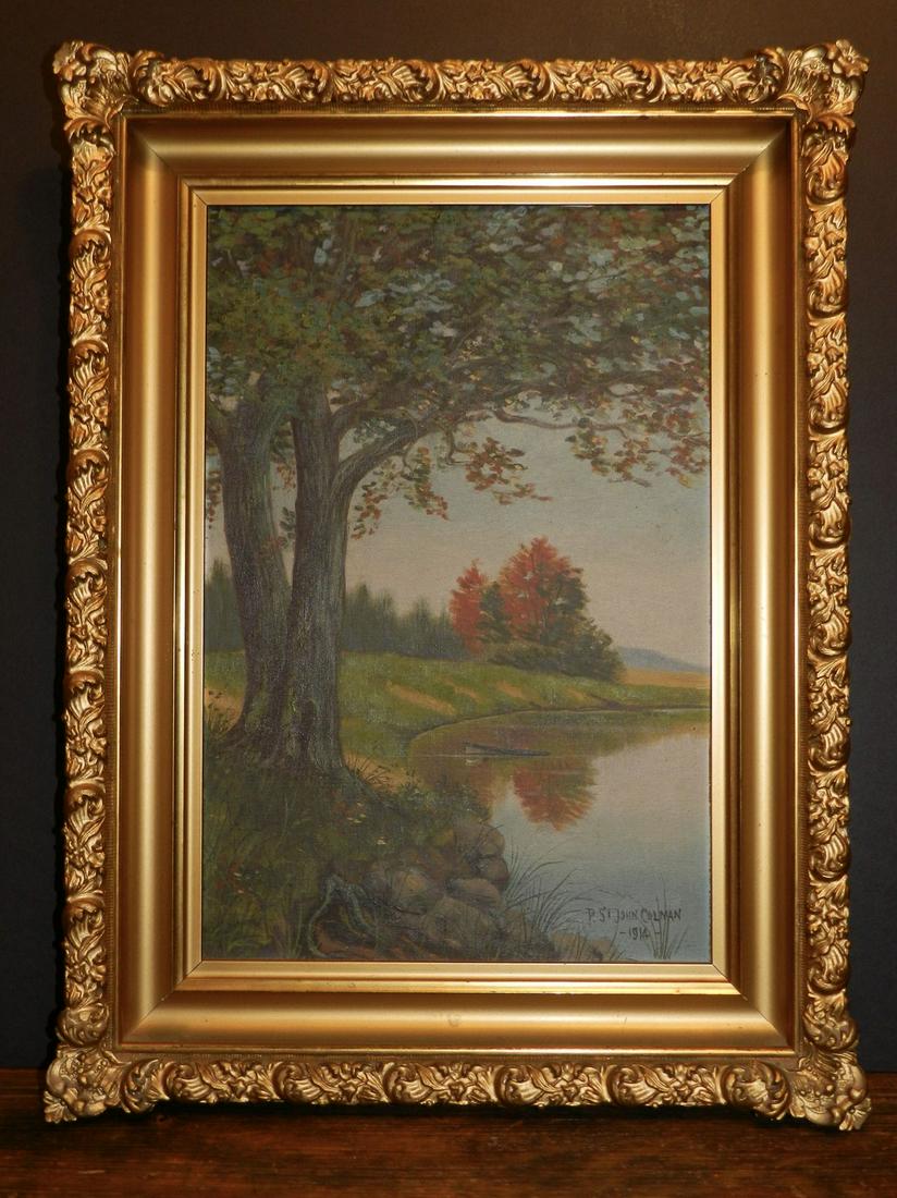 Oil on Board “River Scene” by John Coleman (1 of 2)