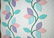 Aqua Blue, Lavender & Pink Tea Leaves Applique Antique - 4