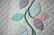 Aqua Blue, Lavender & Pink Tea Leaves Applique Antique - 7