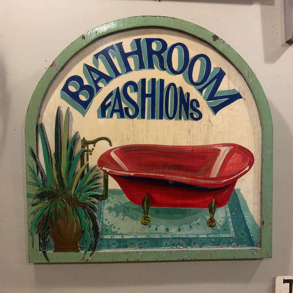 Buy Fabulous, Antique, "Bathroom Fashions" Wooden Painted Jasper52 in NY
