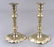 A good small pair of English brass ruffled base