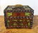 Tramp art Sewing Box w Paint & Figural Carvings