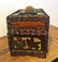Tramp art Sewing Box w Paint & Figural Carvings - 4