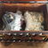 Tramp art Sewing Box w Paint & Figural Carvings - 7