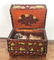 Tramp art Sewing Box w Paint & Figural Carvings - 8
