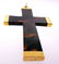 18k Yellow Gold Onyx Cross Pendant - 2