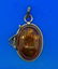 Amber Oxidized Sterling Silver Oval Pendant