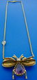 14k Bug Insect Fly Necklace with Amethyst, Opal & - 4