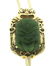 UNIQUE C.1950 VINTAGE CARVED JADE PENDANT 14K YELLOW - 2