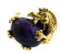 REGAL 14k Yellow Gold, Amethyst & Diamond Dragon Ring