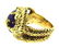 REGAL 14k Yellow Gold, Amethyst & Diamond Dragon Ring - 2