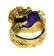 REGAL 14k Yellow Gold, Amethyst & Diamond Dragon Ring - 3