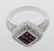 18k White Gold Diamond Ruby Ring - 2