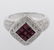 18k White Gold Diamond Ruby Ring - 4
