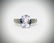 925 SS Sz 7 Leaf Designed Ring w Pale Purple Amethyst