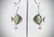 Angel Fish Designed Earrings w Jade, Aquamarine, - 3