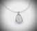 Beaded White Onyx Necklace w Rose Quartz Pendant - 3