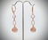 Double Drop Earrings w Rose Quartz & Amethyst