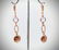 Double Drop Earrings w Rose Quartz & Amethyst - 3