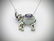 Necklace and Elephant Pendant w Jade, Almandine Garnet,