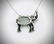 Necklace and Elephant Pendant w Jade, Almandine Garnet, - 3