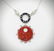 Necklace and Engraved Jasper Pendant w Jade and Black