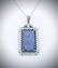 Necklace and Engraved Violet Jade Pendant w Amethyst &